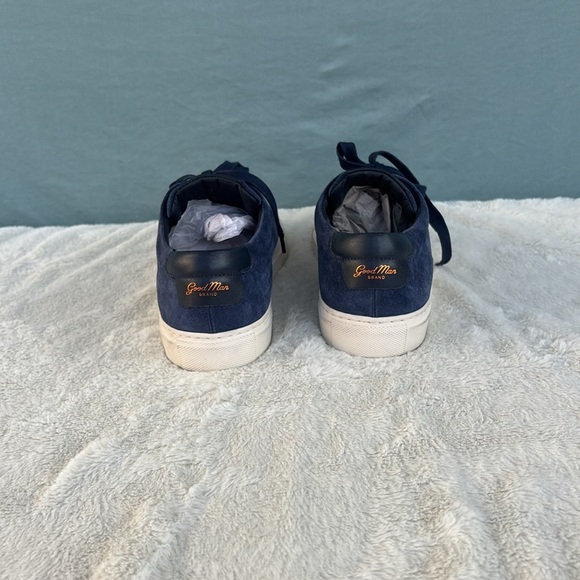 EUC Good Man Brand Blue and White Suede Sneakers with Lace-Up Design Size 8 - Picture 4 of 8